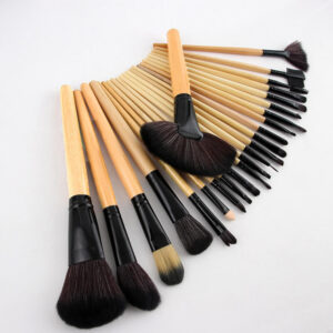 12Pcs/24Pcs Natural wood color Persian hair makeup brush set